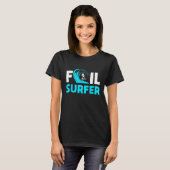 フォイルサーフィン サーファーデザイン 海の波乗り 1 Tシャツ (正面フル)