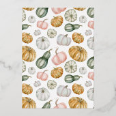 フォイルザリトルカボキンボホ秋誕生日パーティー 箔招待状 (裏面)