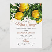 フォイルザレモンスクイーズブライダル 箔招待状 (正面)