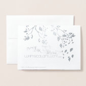 フォイルシルバーベルあなたの写真の内側 箔カード (裏面封筒付き)