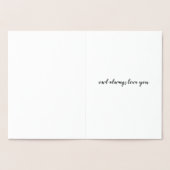 フォイルシルバー転送フクロウいつも愛してあいさつ 箔カード (内部)