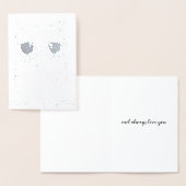 フォイルシルバー転送フクロウいつも愛してあいさつ 箔カード (ディスプレー)