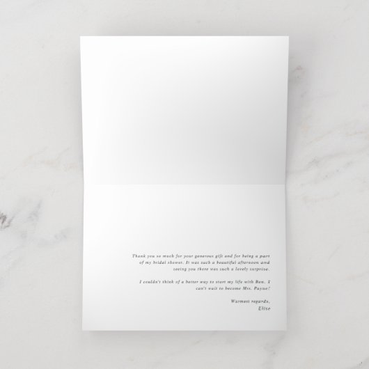 フォイルシンプルスエレガントプパーソナライズされたロ 箔グリーティングカード (内側レイダウン)