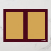 フォイルシンプル招待状のエレガントTouchブルゴーニュ 箔招待状ポストカード (裏面)