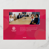 フォイルジョイオーナメントビジネスホリデーカード 箔シーズンカード (裏面)