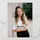 フォイルスクリプトレトロフローラ卒業発表 箔招待状 (裏面)