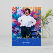 フォイルスクリプト卒業発表フォトカード 箔シーズンカード (立ち正面)