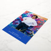 フォイルスクリプト卒業発表フォトカード 箔シーズンカード (回転した状態)