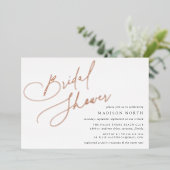 フォイルスクリプト |シンプルエレガントブライダルシャワー 箔招待状 (立ち正面)