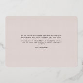 フォイルスクリプト |写真卒業のお知らせ 箔招待状 (裏面)