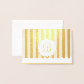 フォイルストライプのカード 箔カード (封筒付き正面)