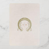 フォイルストレリツィア結婚式招待状新しいミュシャ 箔招待状 (裏面)