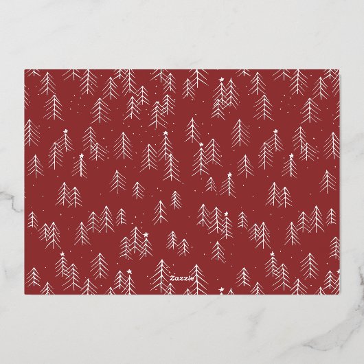 フォイルスナップショットクリスマスツーフォトホリデーカード 箔シーズンカード (裏面)