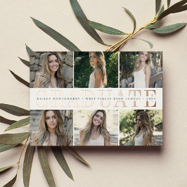 フォイルセンターストライプ |写真卒業のお知らせ 箔招待状