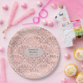 フォイルダマスクバラ金ゴールドと赤面結婚ズ ペーパープレート (パーティー)