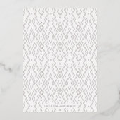 フォイルデコバンド2 – フォトホリデーカード – 白 箔招待状 (裏面)