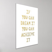 フォイルドリームそれを達成感動的引用文芸術 箔ポスター (レイダウン)