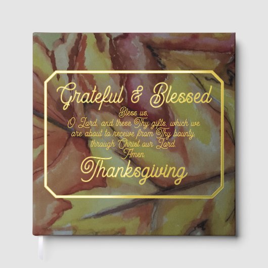 フォイルド感謝と感謝祭賛美のジャーナル ゲストブック (正面)