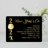フォイルニューイヤーイブパーティーサンドドル招待状 箔招待状 (立ち正面)