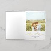 フォイルニュートラルクリスマスカーカスタムド家族の写真 箔シーズンカード (外側レイダウン)