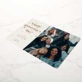 フォイルハッピーガレンティンの日+ハートフォトカード 箔シーズンカード (回転した状態)