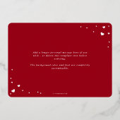 フォイルハッピーガレンティンの日+ハートフォトカード 箔シーズンカード (裏面)