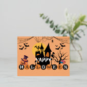 フォイルハッピーハローウィンポストカード 箔シーズンポストカード (立ち正面)