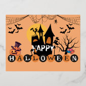 フォイルハッピーハローウィンポストカード 箔シーズンポストカード (正面)