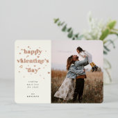 フォイルハッピーバレンタインデー+ハートフォトカード 箔シーズンカード (立ち正面)