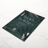 フォイルハッピーホリデイズパインビジネスホリデーカード 箔シーズンカード (回転した状態)