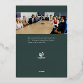 フォイルハッピーホリデイズパインビジネスホリデーカード 箔シーズンカード (裏面)