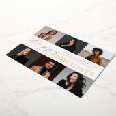 フォイルハッピーホリデー6フォトビジネスホリデーカード 箔シーズンカード (回転した状態)