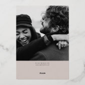 フォイルハンドレタリング日付カードの保存 箔招待状 (裏面)