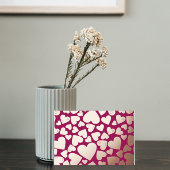 フォイルハートバレンタインフォイルホリデーハガキ 箔シーズンポストカード