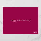 フォイルハートバレンタインフォイルホリデーハガキ 箔シーズンポストカード (裏面)