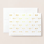 フォイルハートフラワーサンキューグリーティングカード 箔カード (裏面封筒付き)