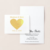 フォイルハート日付カードの保存 箔カード (ディスプレー)