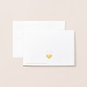 フォイルハート結婚のフォトサンキューカード 箔カード (裏面封筒付き)