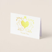 フォイルバニー&ハートサンキューカード 箔カード (正面)