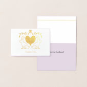 フォイルバニー&ハートサンキューカード 箔カード (ディスプレー)