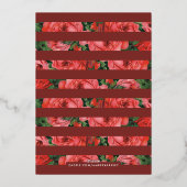 フォイルバラフレームガレンティーヌの日招待状 – マルーン 箔招待状 (裏面)