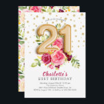 フォイルバルーンフローラ21ST誕生日招待状 招待状<br><div class="desc">美しいピンクのフローラで、ナンバーフォイルのバルーンに金ゴールド紙吹雪が付いている。 追加の特別なフローラに対して、一致するデータを表示し直してください。touch。</div>