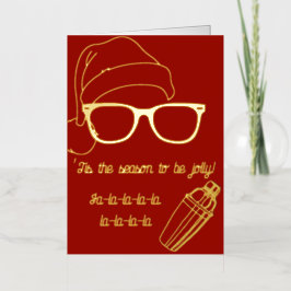 フォイルヒップスターのクリスマスカードとカクテルレシピ 箔グリーティングカード