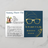 フォイルヒップスターのクリスマスカードとカクテルレシピ 箔グリーティングカード (外側レイダウン)