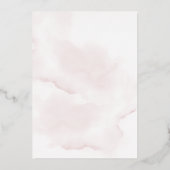 フォイルピンクローズ誕生日招待状フォイル招待状 箔招待状 (裏面)