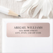 フォイルフェイク赤面ピンク差出人住所 ラベル (インサイチュ)