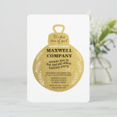 フォイルフェイク金ゴールドホリデーパーティー 招待状 (スタンド正面)