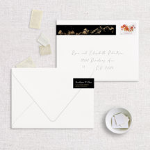 フォイルフェイク金ゴールド抽象芸術山オンブラック