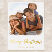 フォイルフォトクリスマスカード水彩テンプレート 箔シーズンカード