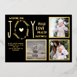 フォイルフォトクリスマスホリデーズニューイヤー2022 2023 箔招待状